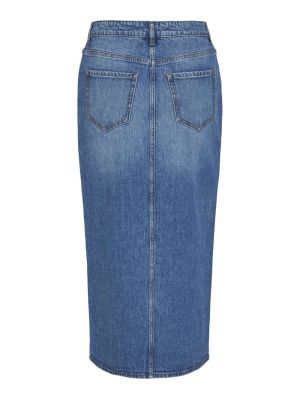 VIJAF HW MIDI DENIM SKIRT-NOOS Medium Blue Den