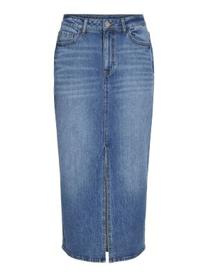 VIJAF HW MIDI DENIM SKIRT-NOOS Medium Blue Den