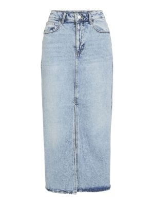 VIJAF HW MIDI DENIM SKIRT-NOOS Light Blue Deni