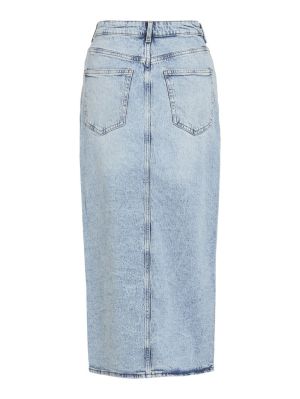 VIJAF HW MIDI DENIM SKIRT-NOOS Light Blue Deni