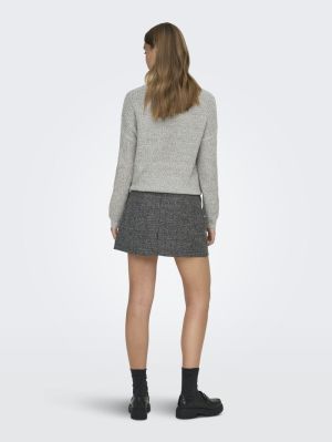 JDYTAYLOR MW PLEAT MINI SKIRT Black/DARK GRAY