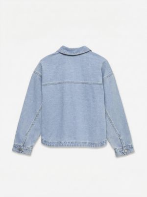 VMJAMIE LS DENIM SHACKET MIX G Light Blue Deni