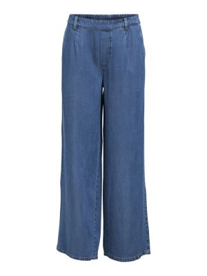 OBJFRAME LISA WIDE MW PANT NOO Medium Blue Den