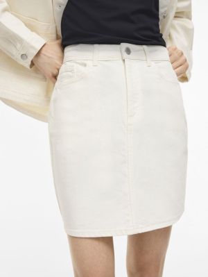 VIKAJA HW JAF DENIM SKIRT- NOO Cloud Dancer