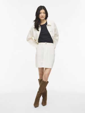 VIKAJA HW JAF DENIM SKIRT- NOO Cloud Dancer