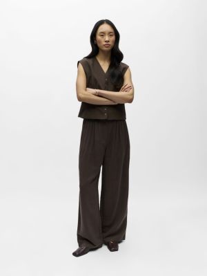 OBJMOLLY HW LO PANT NOOS Seal Brown