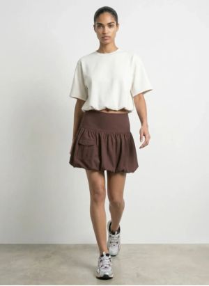 HDINA SS BALLOON CROPPED T-SHI White
