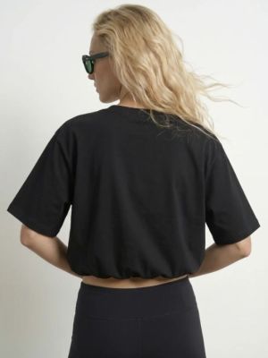 HDINA SS BALLOON CROPPED T-SHI Black