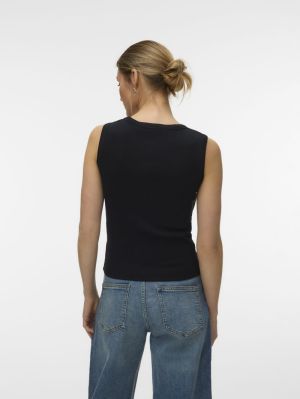 VMCHLOE SL DEEP V-NECK TOP JRS Black