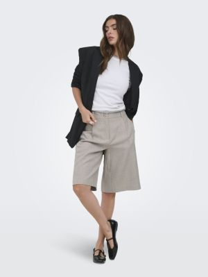 ONLLINDA HW MEL LONG SHORTS TL Fungi/W MELANGE