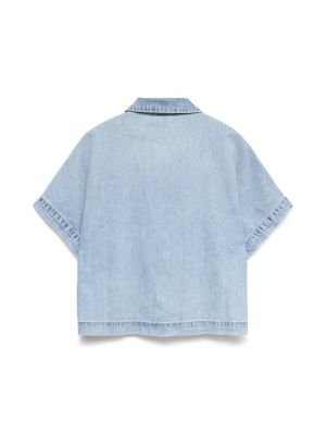 VMINGEBORG SS DENIM SHIRT MIX Light Blue Deni