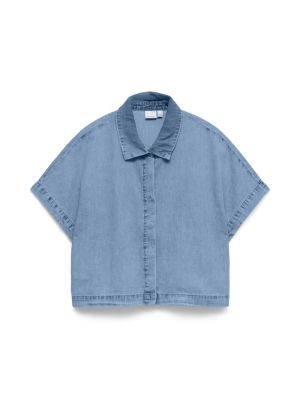 VMINGEBORG SS DENIM SHIRT MIX Light Blue Deni