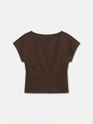 VMSMILLA SL WAIST TOP JRS EXP Chicory Coffee