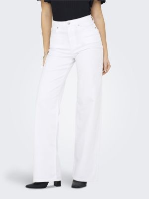 ONLMADISON BLUSH HW WIDE DNM C White