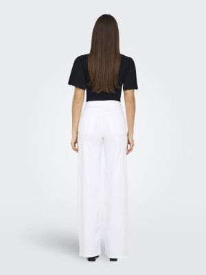 ONLMADISON BLUSH HW WIDE DNM C White