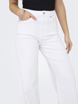 ONLMADISON BLUSH HW WIDE DNM C White