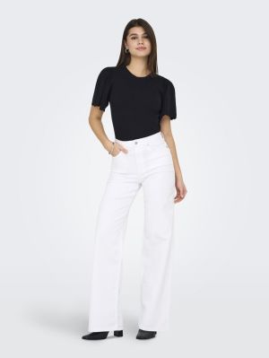 ONLMADISON BLUSH HW WIDE DNM C White