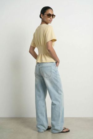 HDSANA SS PLEATED T-SHIRT Anise Flower