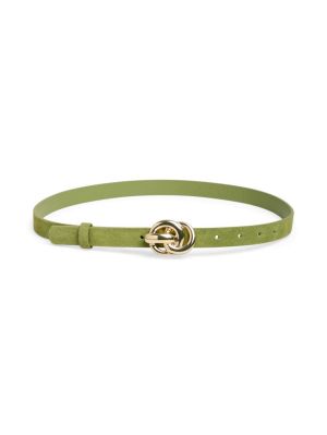 PCPORA SUEDE JEANS BELT Woodbine/Gold t