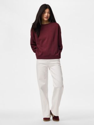 PCCHILLI LS LOOSE  FIT SWEAT T Tawny Port