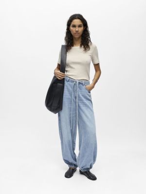 OBJLARA MW JOGGER PANT NOOS Light Blue Deni