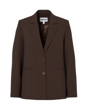 PCBOSELLA LS LOOSE BLAZER NOOS Hot Fudge