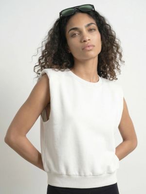 HDISOLDE SL SHOULDER PAD SWEAT White