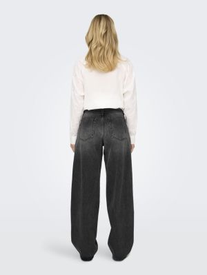 ONLGIANNA MW STRAIGHT DNM DOT9 Washed Black