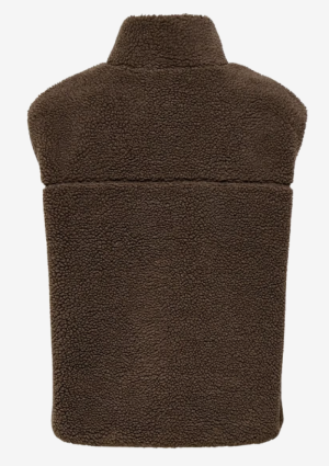 ONLBABY TEDDY HIGH ZIP VEST PN Chocolate Marti