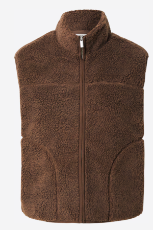 ONLBABY TEDDY HIGH ZIP VEST PN Chocolate Marti