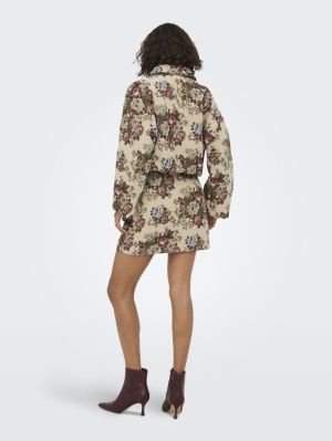 JDYFLOLA HW JACQUARD SHORT SKI Crème Brûle/FLO