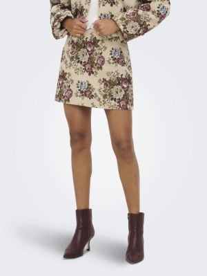 JDYFLOLA HW JACQUARD SHORT SKI Crème Brûle/FLO