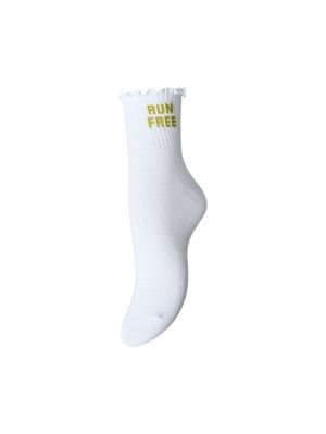 PCMAY ANKLE SOCKS Bright White/RU