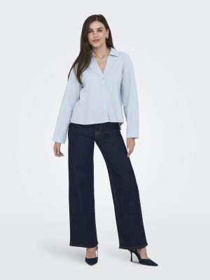 JDYFELINA-FINA HW WIDE RINSE J Dark Blue Denim