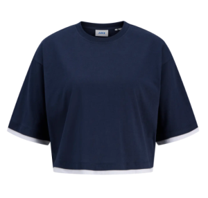 JXANDREA SS CROPPED CONTRAST T Navy Blazer/BRI