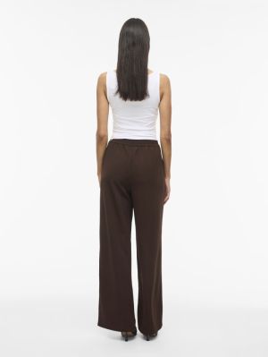 VIBENNE HW WIDE PLEAT JRS PANT Coffee Bean
