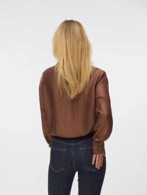 VMTOMA LS TIE SHIRT WVN LCS Cocoa Brown