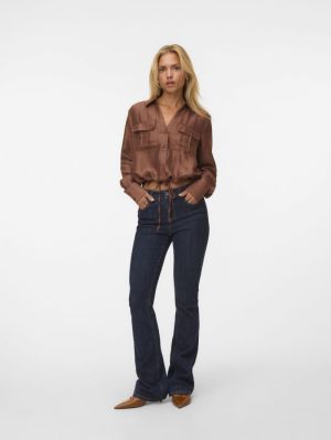VMTOMA LS TIE SHIRT WVN LCS Cocoa Brown