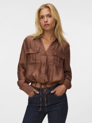 VMTOMA LS TIE SHIRT WVN LCS Cocoa Brown