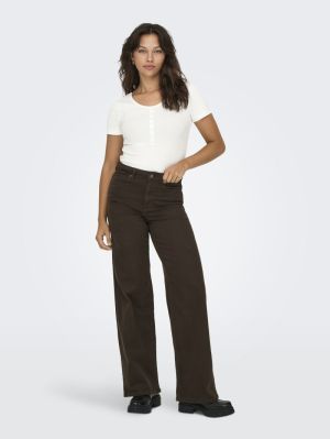 ONLMADISON BLUSH HW WIDE COLOR Dark Brown Deni