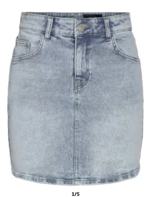 NMYOLANDA MW DNM SKIRT AZ277LG Light Grey Deni