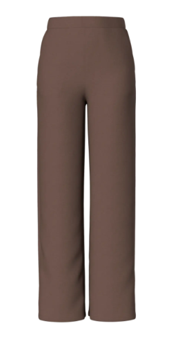 PCMICHELLE SCUBA HW PANTS SWT Hot Fudge