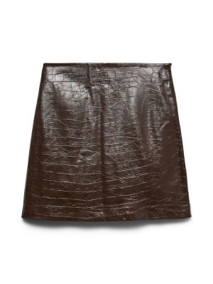 VMCARLY HW SHORT COATED SKIRT Cocoa Brown