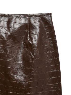 VMCARLY HW SHORT COATED SKIRT Cocoa Brown