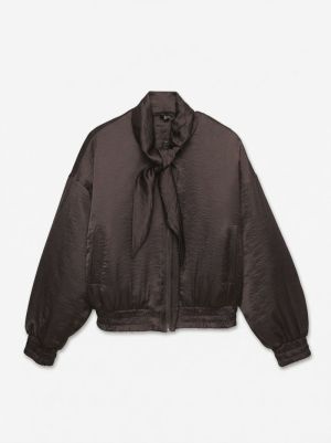 VMPENNY LS BOW BOMBER WVN EXP Chocolate Torte