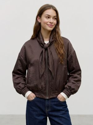 VMPENNY LS BOW BOMBER WVN EXP Chocolate Torte