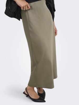 ONLCHIGO ANKEL SATIN SKIRT WVN Walnut