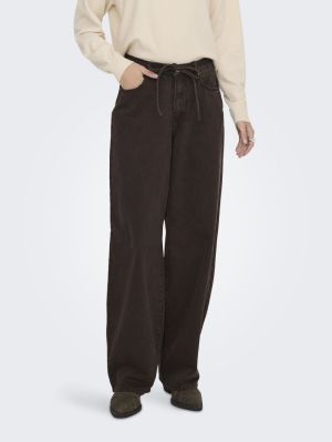 ONLGIANNA MW STRAIGHT COLOR PN Dark Brown Deni