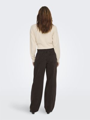 ONLGIANNA MW STRAIGHT COLOR PN Dark Brown Deni