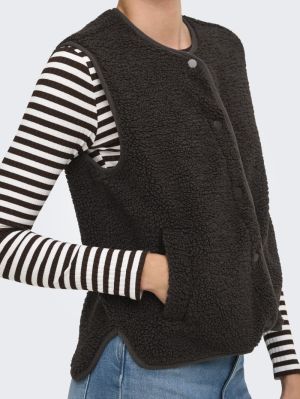 JDYSIMINA TEDDY WAISTCOAT OTW Chocolate Torte